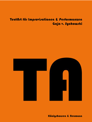 cover image of TextArt für Improvisationen und Performanzen